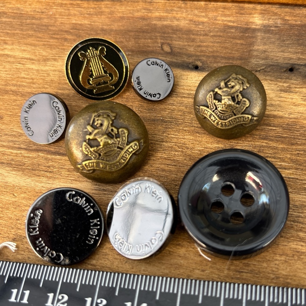 Calvin Klein Button Mix — Silver, Brass & Black Accents